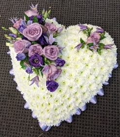 Luxury Lilac and White Heart