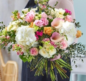 Hand tied bouquet made with the finest flowers..