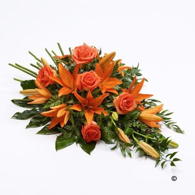 Rose and Lily Spray   Orange *