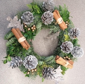 Silver Christmas Door Wreath