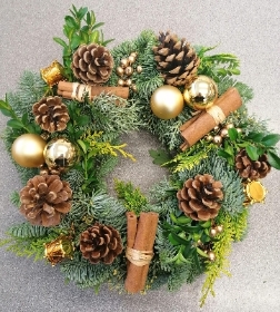 Gold Christmas Door Wreath