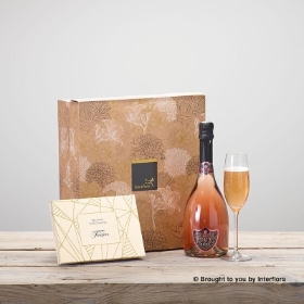 Sparkling Rose and Belgian Chocolates Gift